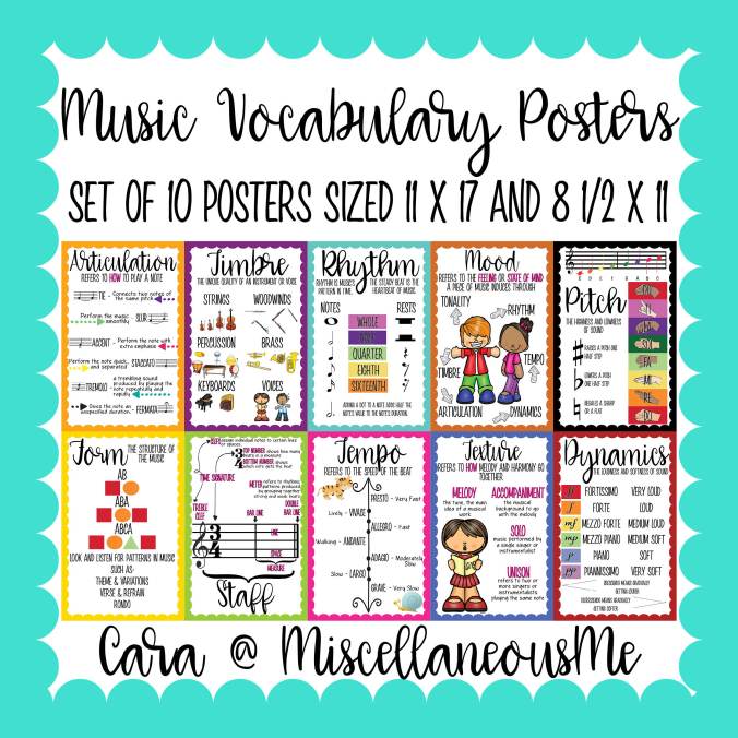 Music Vocabulary Posters Cover
